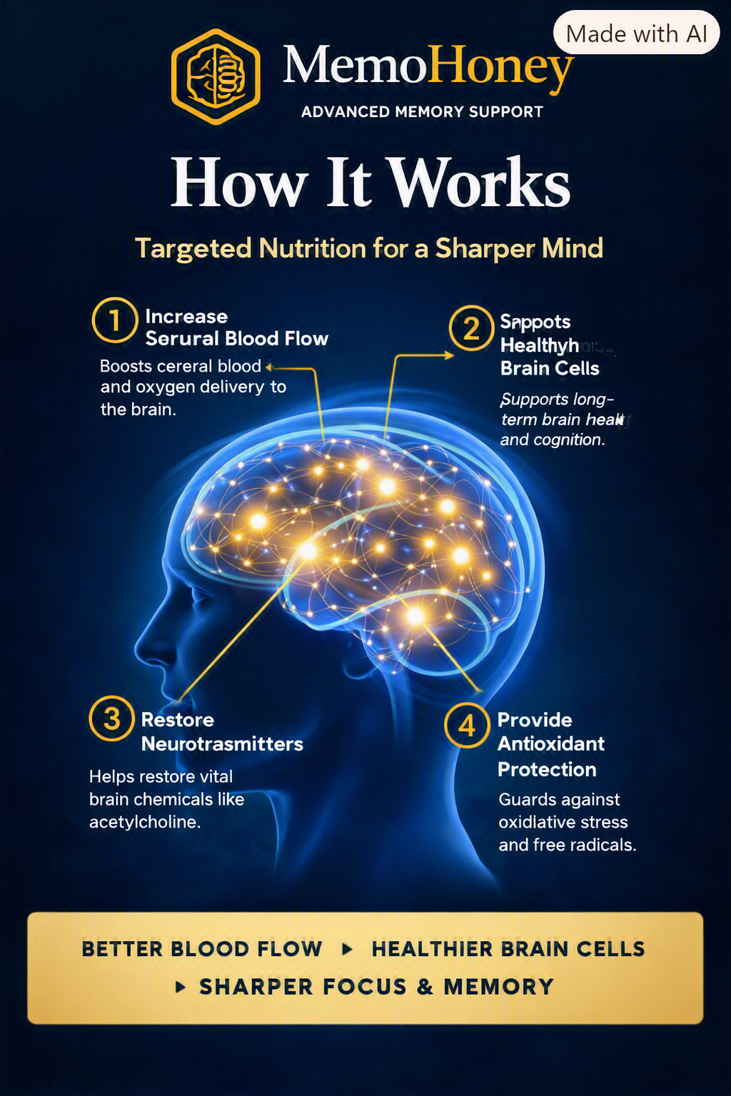 How does MemoHoney work – three step mechanism illustration